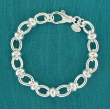 Sterling silver handmade bracelet 9,5mm.