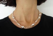 Collana in argento 925 sfere e ovaline - Collana donna