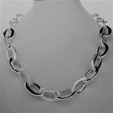 Sterling silver handmade necklace oval link 15mm