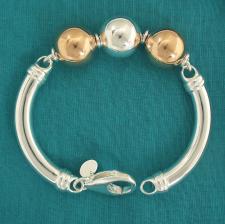 Silver rose gold plating bangle bracelet