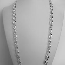 Sterling silver women's necklace cm 60. Mariner link necklace 7,5mm.