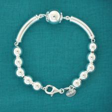 Silver fancy bead bracelet