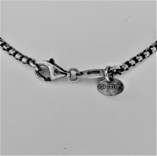 Oxidized silver box chain necklace 2.5mm