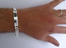 Id bracelet in sterling silver