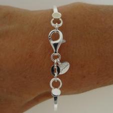 Silver greek key link bracelet made in Italy