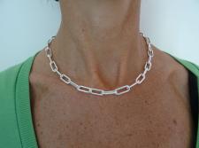 Paperclip necklace in sterling silver