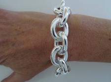 Oval link bracelet in 925 sterling silver
