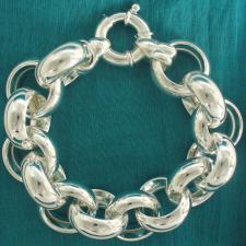 Bracciale argento rolo tondo 22mm - Bracciale donna argento 925