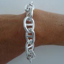 Bracciale argento traversino 15mm - Bracciale donna argento 925