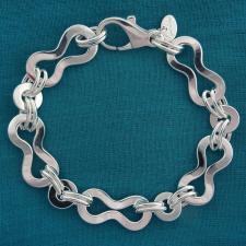 925 sterling silver bracelet. ''Ottino'' link bracelet 10mm.