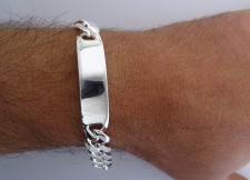 Sterling silver ID identity bracelet 12mm.