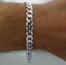 925 italy silver diamond cut curb bracelet 6.5mm