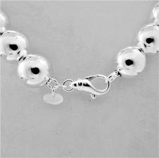 925 sterling silver ball bead necklace 14mm