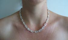 Anchor chain necklace in silver