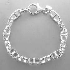 Bracciale catena marina traversino in argento 925
