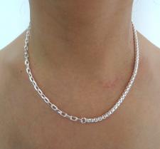Collana a due catene in argento 925 massiccio