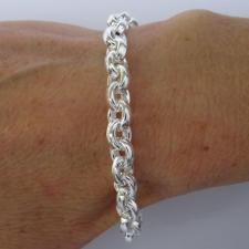 Oval belcher bracelet in sterling silver