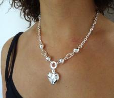 Collana argento con cuore san valentino