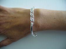 Cestina link bracelet in sterling silver