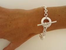 Sterling silver toggle bracelet 6mm