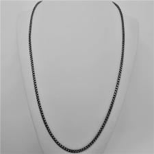 Oxidized silver box chain necklace 2.5mm