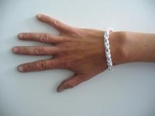 Sterling silver torchon link bracelet 8mm.