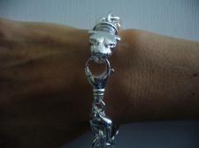 Panther bracelet in sterling silver.