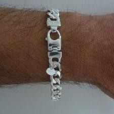 Solid curb bracelet in sterling silver