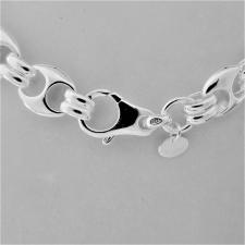 Solid and hollow silver chain made in italy