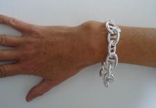 Bracciale argento traversino 15mm - Bracciale donna argento 925