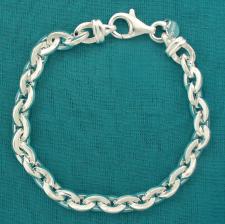 Solid 925 silver square link bracelet.