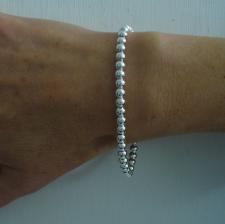 Sterling silver bead bracelet for woman - 5mm