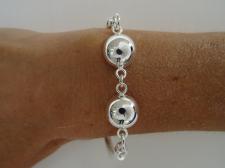 Silver tube bracelet