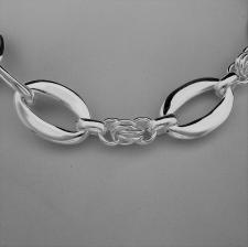 Collana artigianale catena vuota in argento