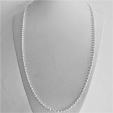Collana in argento 925 ball chain, diametro sfere 3mm. Lunghezza cm 60. UOMO-DONNA.