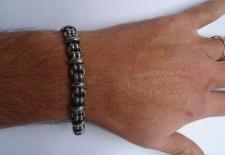 Oxidized 925 silver men's bracelet 8,5mm