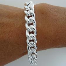 Sterling silver curb bracelet 12mm