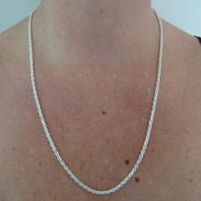 Men's sterling silver rope chain necklace
