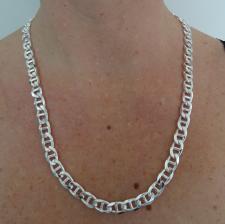 Flat marina necklace in sterling silver