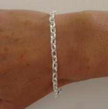 Sterling silver oval link bracelet 5mm