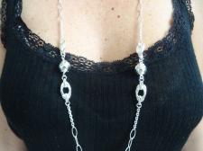 Collana argento lunga 100cm.