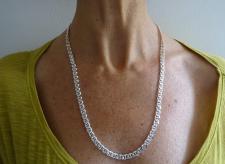 Sterling silver flat marina chain necklace 5.8mm