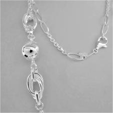 Long sterling silver necklace cm 100