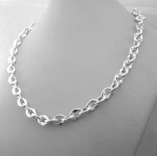 Solid 925 sterling silver oval link chain