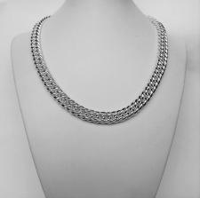 Sterling silver double curb necklace 
