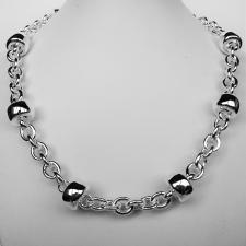 Sterling silver necklace. Women's ''Barilotto'' link chain 14mm.