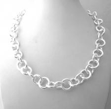 Luxury quality round rolo chains in sterling silver
