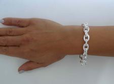 Silver chain bracelet arezzo italy
