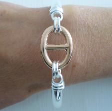 Bracciale in argento rosa