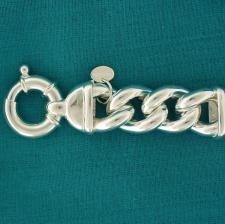 Women's ladies sterling silver link bracelet. 